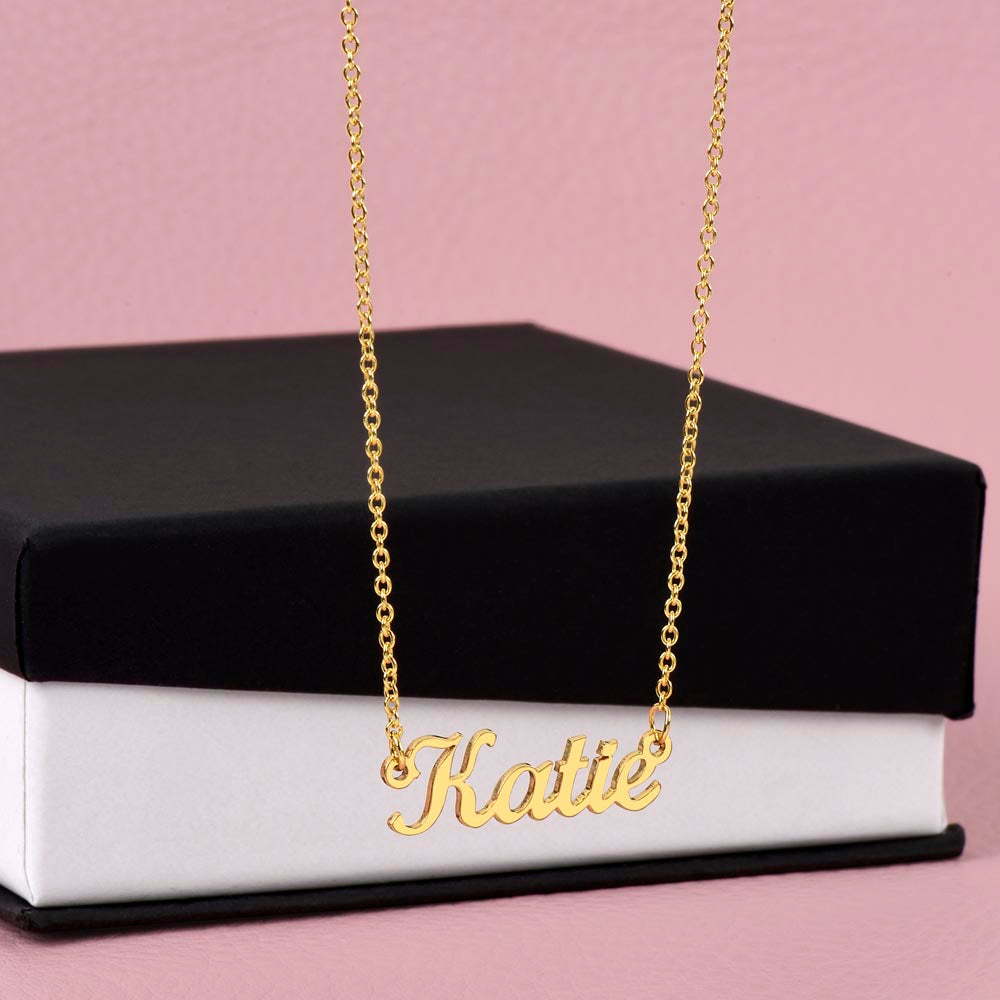 Personalised Name Necklace For Mom ~Luke 2:10-11~ (Horizontal)