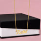 Personalised Name Necklace For Mom ~Philippians 4:7~ (Horizontal)