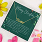 Personalised Name Necklace For Mom ~1 Corinthians 13:7~ (Horizontal)
