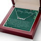 Personalised Name Necklace For Mom ~1 Corinthians 13:7~ (Horizontal)