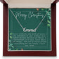 Personalised Name Necklace For Mom ~1 Corinthians 13:7~ (Horizontal)
