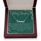 Personalised Name Necklace For Mom ~1 Corinthians 13:7~ (Horizontal)