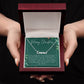 Personalised Name Necklace For Mom ~1 Corinthians 13:7~ (Horizontal)