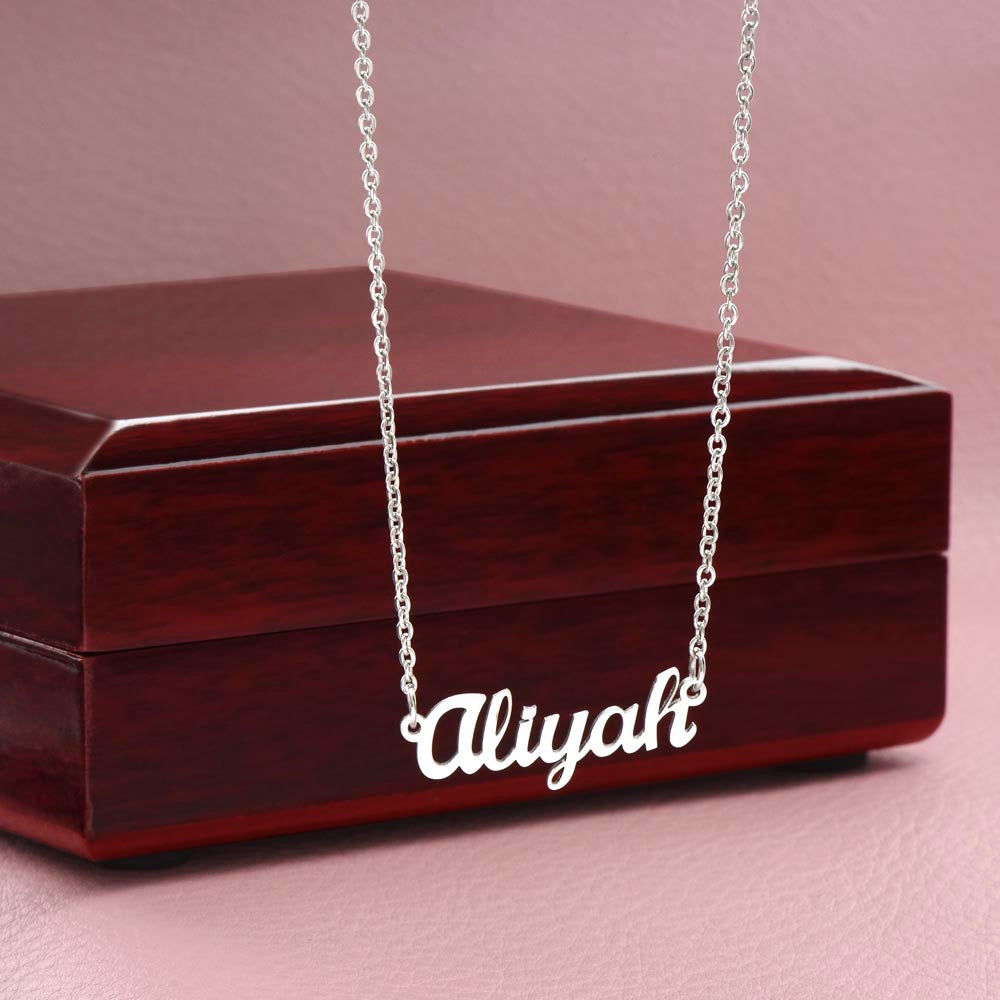 Personalised Name Necklace For Daughter ~Colossians 3:14~ (Horizontal)