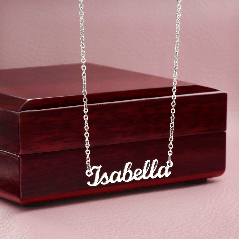 Personalised Name Necklace For Mom ~Colossians 3:14~ (Horizontal)