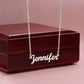 Personalised Name Necklace For Mom ~Psalm 119:105~ (Horizontal)