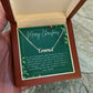 Personalised Name Necklace For Mom ~1 Corinthians 13:7~ (Horizontal)