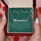 Personalised Name Necklace For Mom ~1 Corinthians 13:7~ (Horizontal)