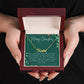 Personalised Name Necklace For Mom ~1 Corinthians 13:7~ (Horizontal)