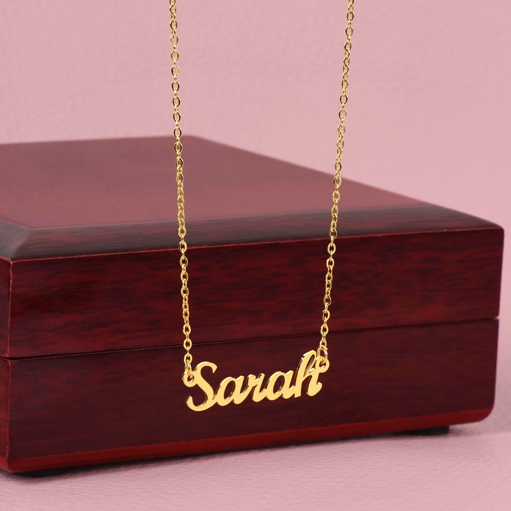 Personalised Name Necklace For Daughter ~Isaiah 26:3~ (Horizontal)