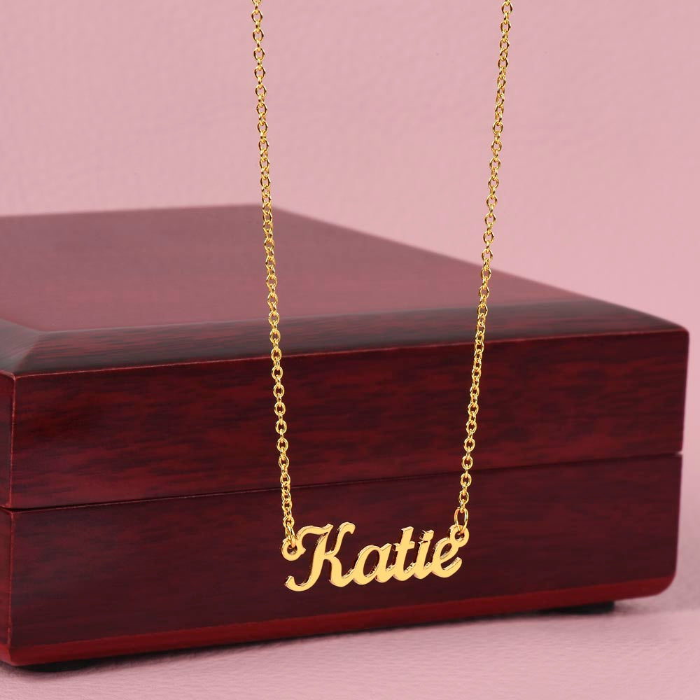 Personalised Name Necklace For Daughter ~Luke 2:10~ (Horizontal)