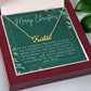 Personalised Name Necklace For Mom ~1 Corinthians 13:7~ (Horizontal)