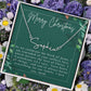 Personalised Name Necklace For Mom ~1 Corinthians 13:7~ (Signature Font)