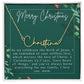 Personalised Name Necklace For Mom ~1 Corinthians 13:7~ (Signature Font)