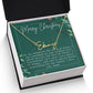Personalised Name Necklace For Mom ~1 Corinthians 13:7~ (Signature Font)
