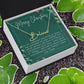 Personalised Name Necklace For Mom ~1 Corinthians 13:7~ (Signature Font)