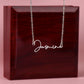 Personalised Name Necklace For Mom ~Psalm 119:105~ (Signature Font)