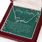 Personalised Name Necklace For Mom ~1 Corinthians 13:7~ (Signature Font)