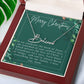 Personalised Name Necklace For Mom ~1 Corinthians 13:7~ (Signature Font)