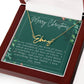 Personalised Name Necklace For Mom ~1 Corinthians 13:7~ (Signature Font)