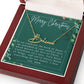 Personalised Name Necklace For Mom ~1 Corinthians 13:7~ (Signature Font)