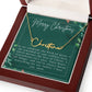 Personalised Name Necklace For Mom ~1 Corinthians 13:7~ (Signature Font)