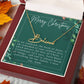Personalised Name Necklace For Mom ~1 Corinthians 13:7~ (Signature Font)