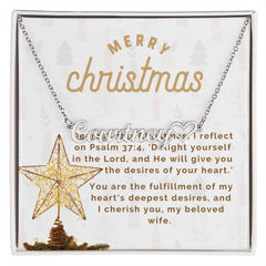 Personalised Name Necklace For Wife ~Matthew 2:10-11~ (Heart)