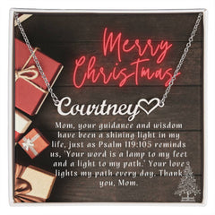 Personalised Name Necklace For Mom ~Psalm 119:105~ (Heart)