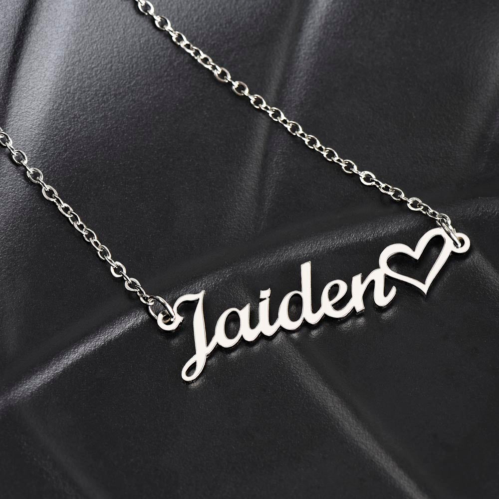 Personalised Name Necklace For Mom ~Psalm 119:105~ (Heart)