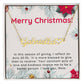 Personalised Name Necklace For Mom ~Acts 20:35~ (Heart)