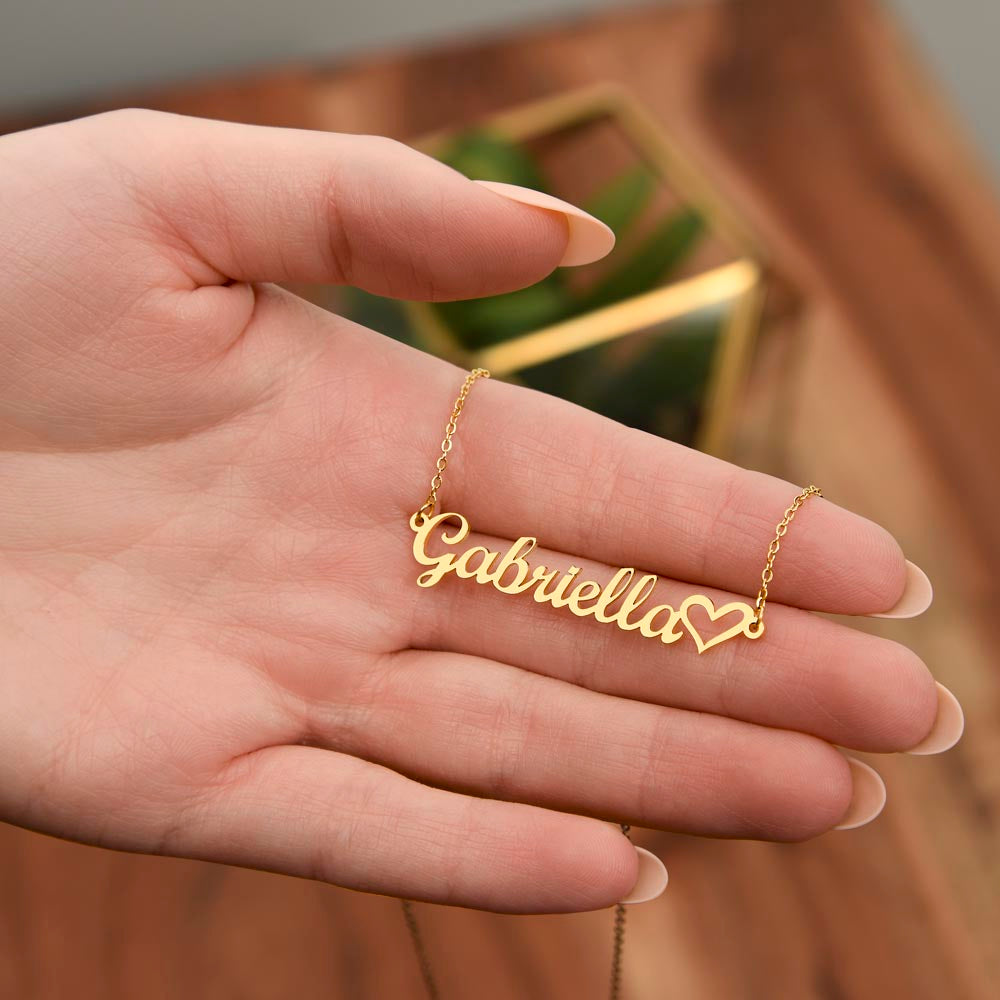 Personalised Name Necklace For Wife ~Matthew 2:10-11~ (Heart)