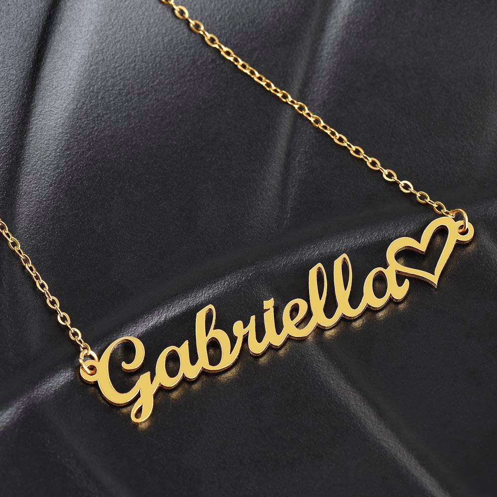 Personalised Name Necklace For Daughter ~Colossians 3:14~ (Heart)