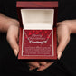 Personalised Name Necklace For Mom ~Luke 2:10-11~ (Heart)