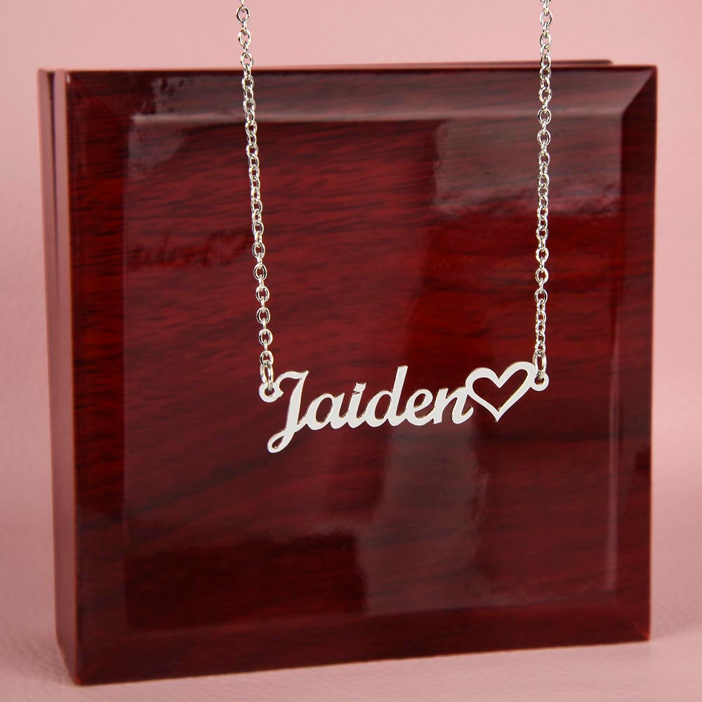 Personalised Name Necklace For Wife ~Ephesians 5:25~ (Heart)