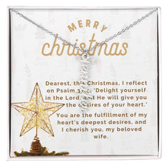 Personalised Name Necklace For Wife ~Matthew 2:10-11~ (Vertical)