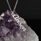 Personalised Name Necklace For Mom ~Colossians 3:14~ (Vertical)