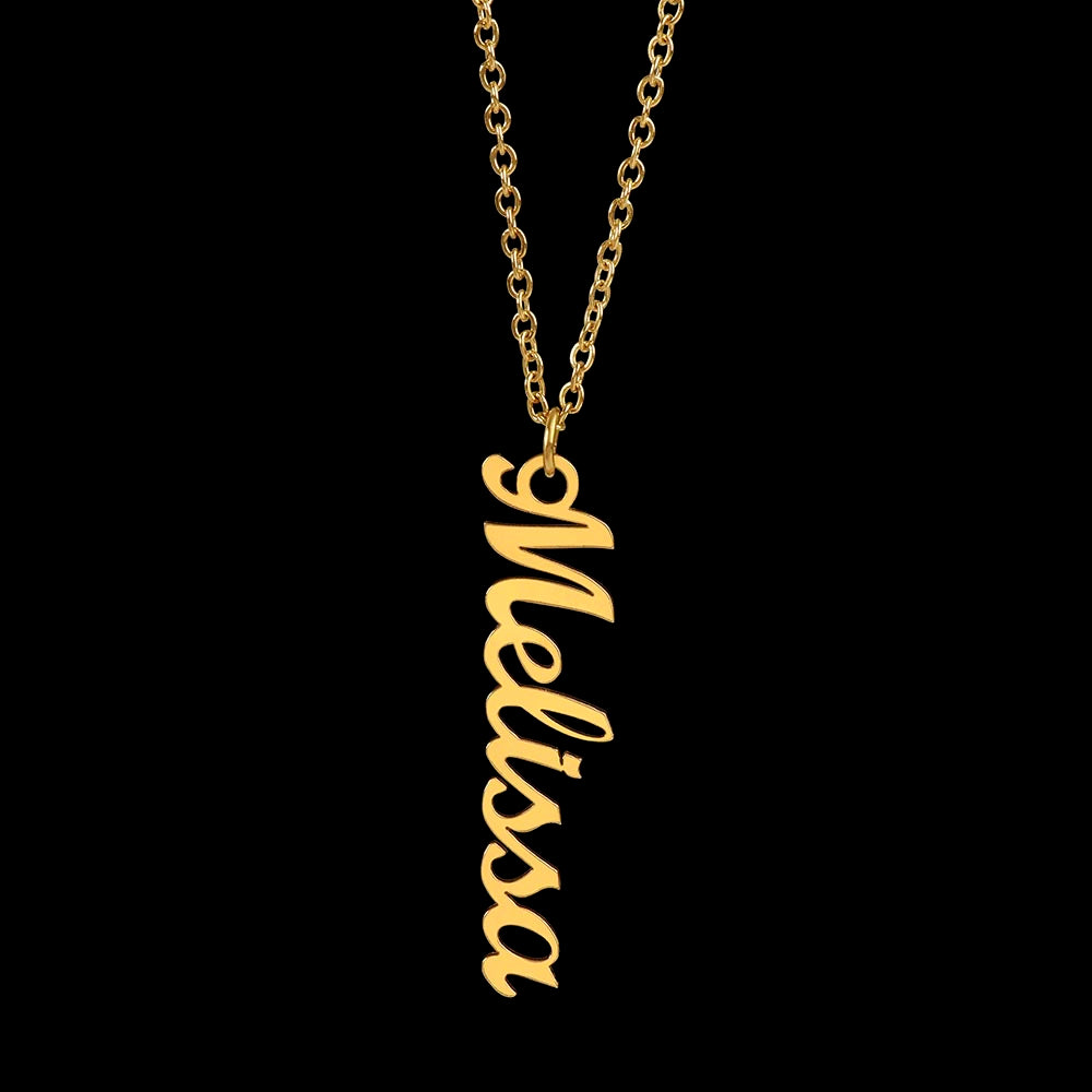 Personalised Name Necklace For Mom ~Luke 2:10-11~ (Vertical)