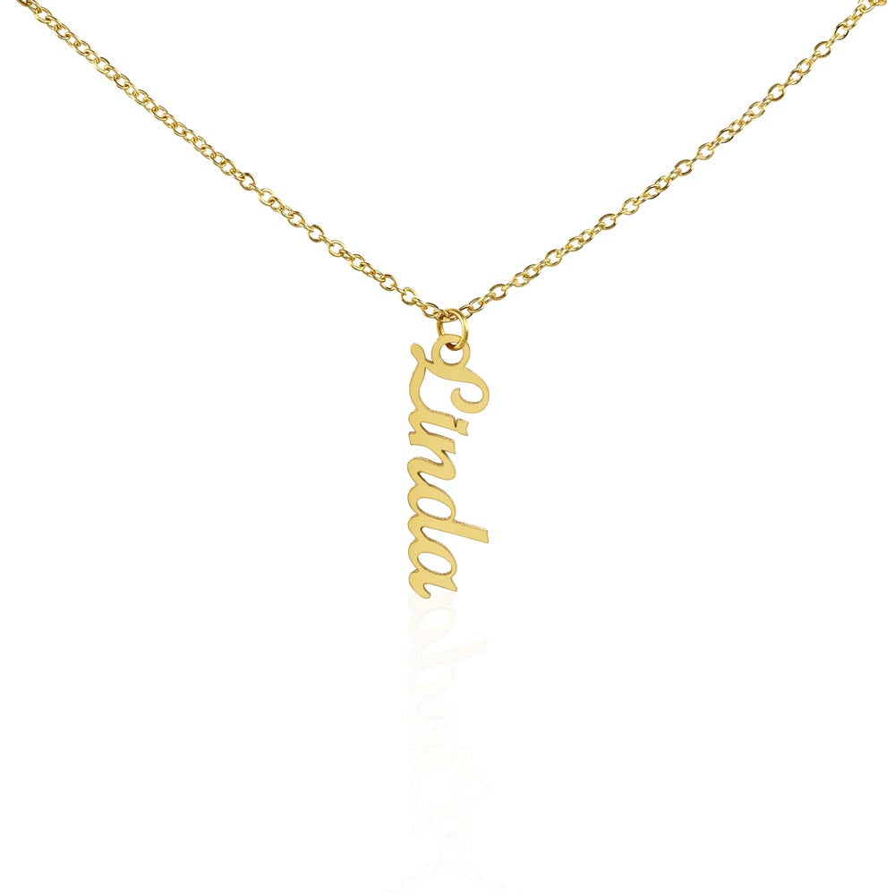 Personalised Name Necklace For Daughter ~Colossians 3:14~ (Vertical)