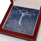 Personalised Name Necklace For Mom ~Colossians 3:14~ (Vertical)