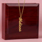Personalised Name Necklace For Mom ~Colossians 3:14~ (Vertical)