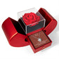 He Will Give  Rest (Matthew 11:28) | Love Knot Necklace in Red Heart Rose Box