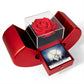 We Walk By Faith, Not By Sight (2 Corinthians 5:7) | Love Knot Necklace in Red Heart Rose Box