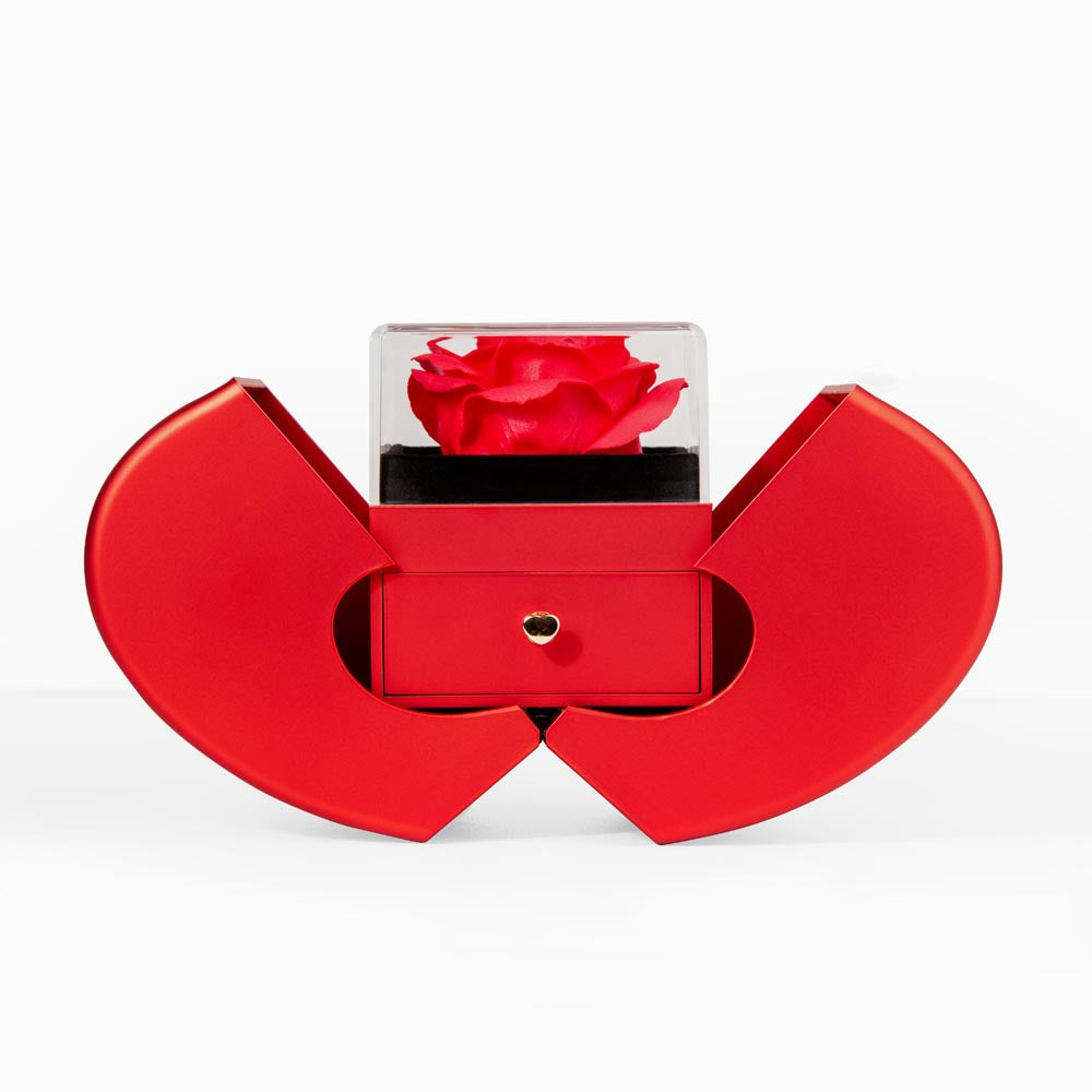 Greater Is He That Is In You (1 John 4:4) | Love Knot Necklace in Red Heart Rose Box