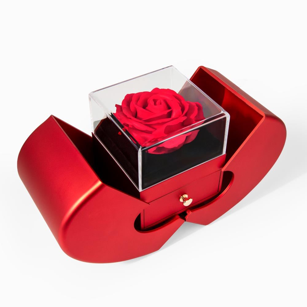 He Is My Light (Psalm 27:1) | Love Knot Necklace in Red Heart Rose Box