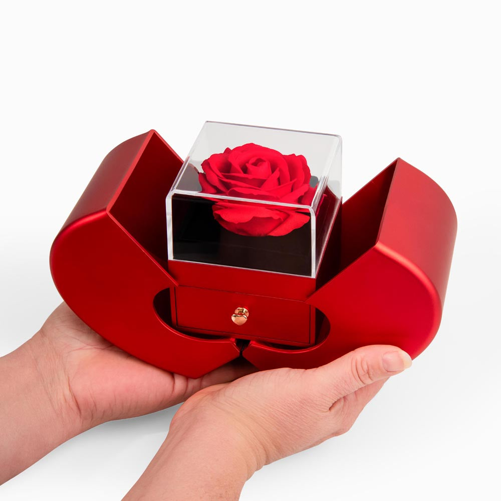 Peace I Leave With You (John 14:27) | Love Knot Necklace in Red Heart Rose Box