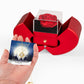 We Walk By Faith, Not By Sight (2 Corinthians 5:7) | Love Knot Necklace in Red Heart Rose Box