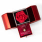 Took Our Infirmities (Matthew :17) | Love Knot Necklace in Red Heart Rose Box