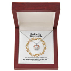 He Turns Sicknesses Away (Deuteronomy 7:15) | Crown Pendant Necklace, A Royal Identity in Christ
