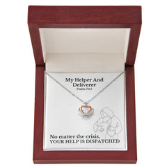 My Helper And Deliverer (Psalm 70:5) | Crown Pendant Necklace, A Royal Identity in Christ